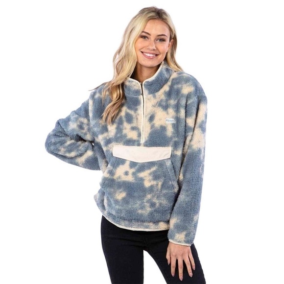 🔆RIP CURL🔆 DRIFTER TIE DYE POLAR FLEECE JACKET SWEATER - Picture 6 of 15